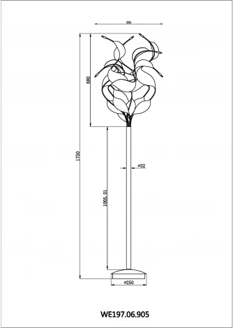 Торшер Alessandra WE197.06.905 Wertmark (220V)