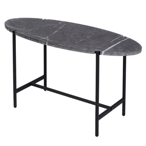 Стол журнальный МеталлАрт М025 черный мрамор/черный Mebelik 009497