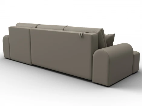 Диван угловой Лига-080 угол правый (ДСП/Пластик/Экокожа/Бежевый) Лига Диванов 134751