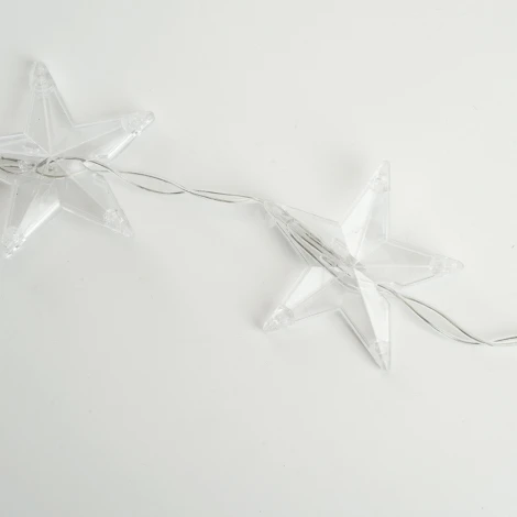 Светодиодная гирлянда Feron CL25 48608 занавес Звездочки 2*1м + 3м 220V 5000K, статичная, c питанием от сети, прозрачный шнур