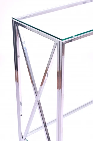 Консольный стол AllConsoles 1033-CS clear серебряный