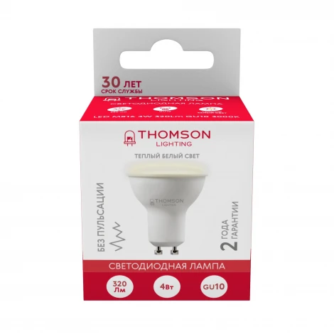 Лампочка светодиодная белая полусфера GU10 4W Thomson Mr16 TH-B2103