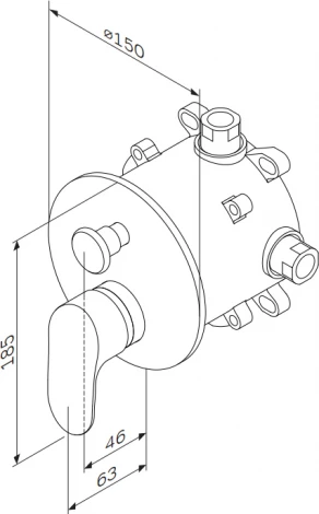 Смеситель Am.Pm Like F8085000 для ванной с душем