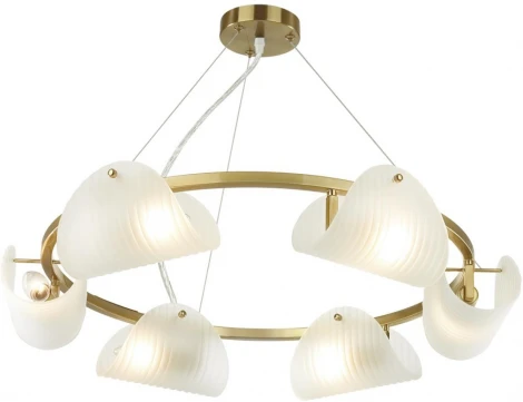 Подвесной светильник Lumion Fioro 6571/6 медный/белый/металл/стекло E14 6*60W 220V (на тросе)