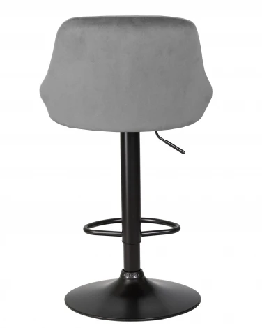 Стул барный LOGAN BLACK (серый велюр (MJ9-75))