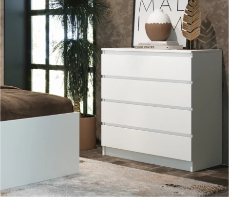 Комод Woodville Мадера К4М белый 497488