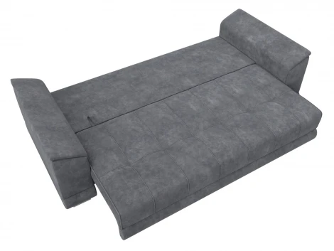 Диван прямой НордСтар НПБ (ДСП,ЛДСП,Брус/Пластик,Металл/Велюр/Темно-серый) Лига Диванов 133192