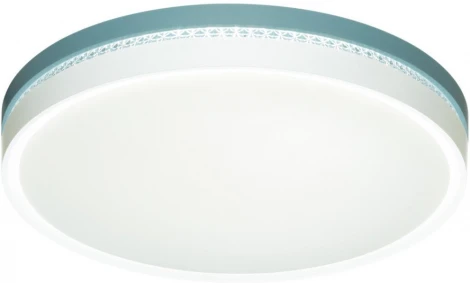 Настенно-потолочный светильник Sonex Nohava Blue 7669/EL пластик/голубой LED 70Вт 3000-6000К D500 IP43 пульт ДУ (220V, круглые)