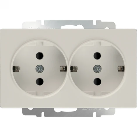 Розетка двойная с заземлением (слоновая кость) Werkel W1172003 (a051465)