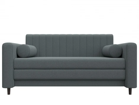 Диван прямой Лига-070 (ЛДСП,Брус,Фанера/Дерево/Рогожка/Серый) Лига Диванов 129647