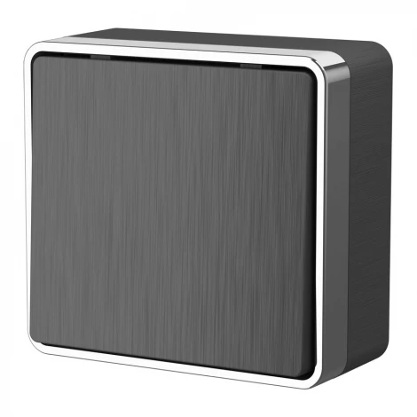 Выключатель одноклавишный проходной Gallant (графит рифленый) Werkel W5012004 (a051338)