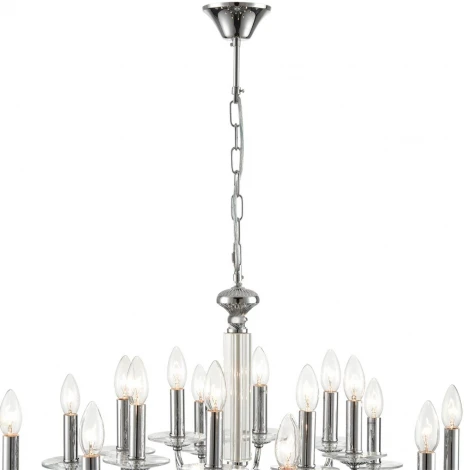 Подвесная люстра Lumion Incanto 8034/16 хром, металл/стекло Е14 16*40W 220V (на цепи, подсвечник, свеча)