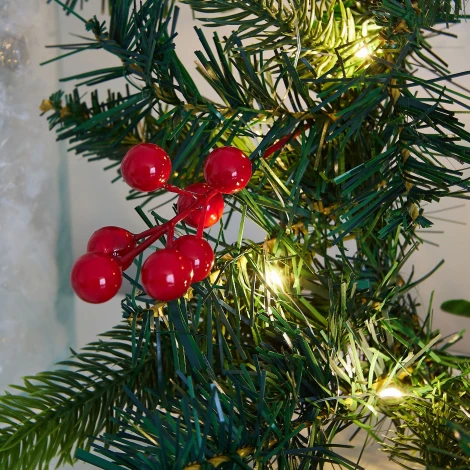 Украшение светодиодное «Венок», на батарейках 3АА (не в/к), 40х40см. 20 светодиодов теплый белый Uniel ULD-T4040-020/SNA/3AA WARM WHITE IP20 WREATH