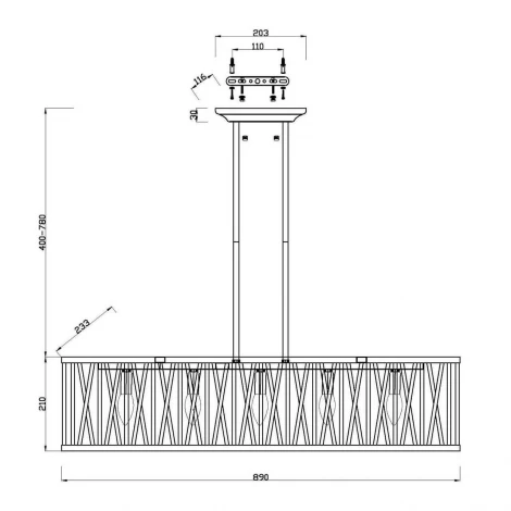 Подвесной светильник Vele Luce Merluzzo VL1482P05