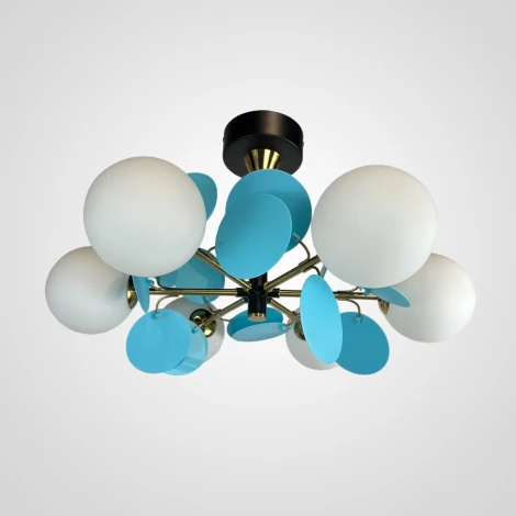 Люстра на штанге Matisse Blue D55 ImperiumLoft Matisse-Blue01 (191900-26) (220V, шар)