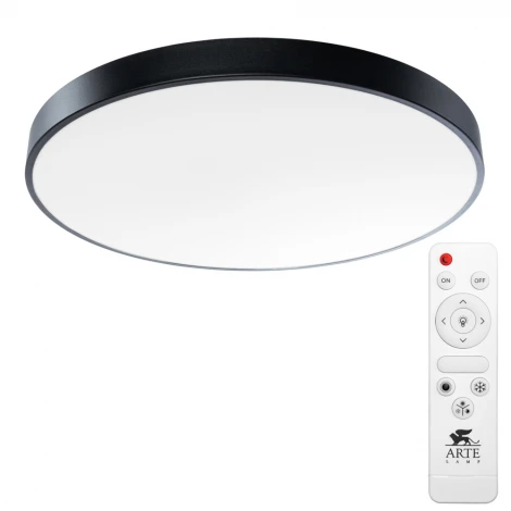 Потолочный светильник круглый Arte Lamp Arena A2673PL-1BK (LED, 220V, пульт управления, круглые)