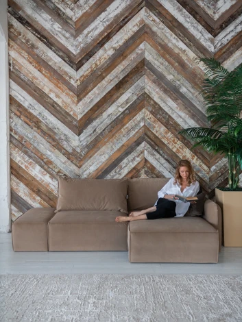 ПОРТЛЕНД  Диван прямой с банкеткой бежевый D1 furniture арт.AAA41669001