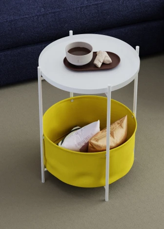 Журнальный стол LAVARIS Элдэй CUBA SUNNY(Желтый)/белый муар 6238440804