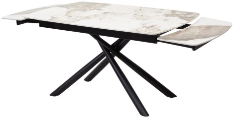 Стол RIVOLI 140 GLOSS LUXURY PANDORA SOLID CERAMIC / BLACK М-City