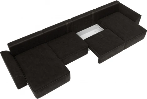 Диван п-образный Лига-048 НПБ лонг Лига Диванов (Велюр) арт.128348