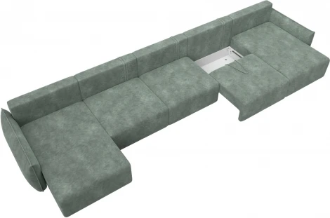 Диван п-образный Лига-051 НПБ МегаЛонг Лига Диванов (Велюр) арт.128745