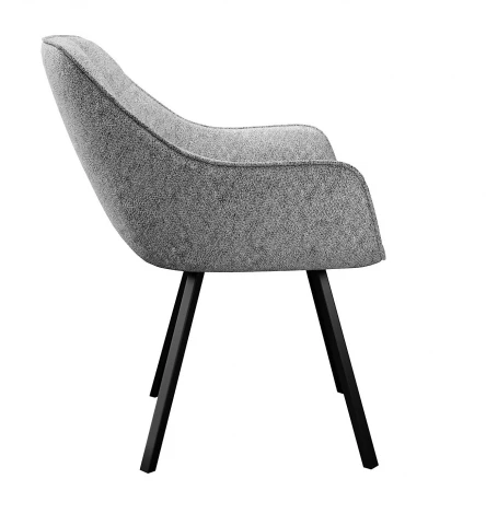 Стул DikLine 252 М поворотный, NS10 GREY, ножки черные арт.00-00073387