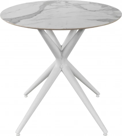 Стол обеденный обеденный JET CERAMIC круглый d-80 (Термопластичный полимер, Белый)
