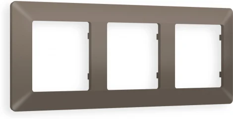 Рамка Ambrella Volt ALFA Line (Темная бронза матовый) 3-ая AF110633
