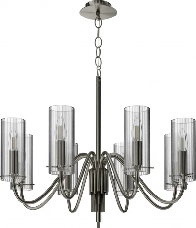 Подвесная люстра ST Luce SL2005 SL2005.103.08 никиль/прозрачный E14 8*40W (220V, на цепи)