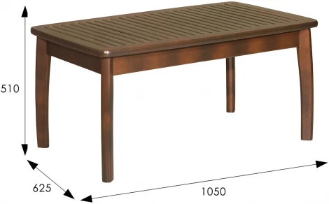 Стол журнальный Массив решетка орех от фабрики Mebelik