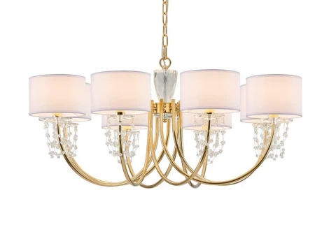 Подвесная люстра с хрустальными подвесками Newport 4360 4368/C new gold (220V)