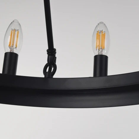 Подвесная большая люстра Citilux Смитсон CL470130 (220V, на цепи, свеча, круглые, под старину, кольцо)