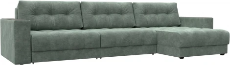 Диван угловой с декором Лига-049 НПБ Лонг Лига Диванов (Велюр) арт.128302