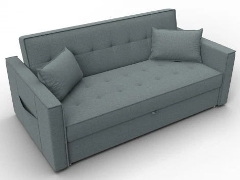 Диван прямой Лига-104 (160) (ЛДСП,Брус,Фанера,Рогожка/Серый) Лига Диванов 134876