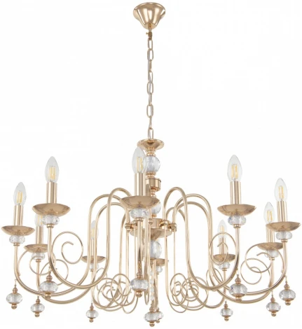 Подвесная люстра Arte Milano AM346109 346109/10 FGD (220V, подвески, на цепи, подсвечник, свеча)