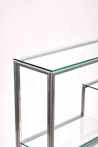 Консольный стол AllConsoles 1012-CS clear серебряный