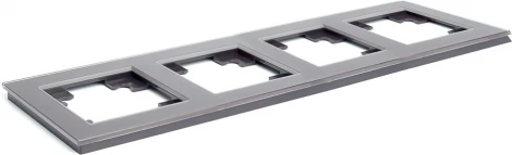 Рамка на 4 поста (коричневый) Stekker Катрин 39538