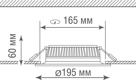 Встраиваемый биодинамический светодиодный светильник 24Вт Donolux Ritm DL18891NW24W (220V, круглые, IP44)