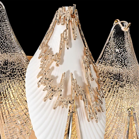 Подвесная люстра хрустальная Modelux ML.6228.1000 GD