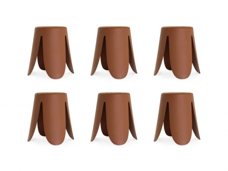 Комплект табуретов Chim 6 шт. ОГОГО Обстановочка! 966337 (Мех/Терракотовый)