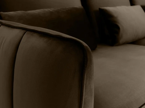 Диван Amsterdam трехместный ОГОГО (арт.342366), (Ткань/Коричневый)