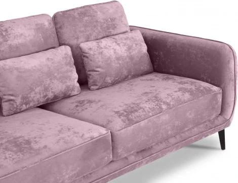 Диван Amsterdam трехместный ОГОГО (арт.786592), (Ткань,Велюр/Фиолетовый)