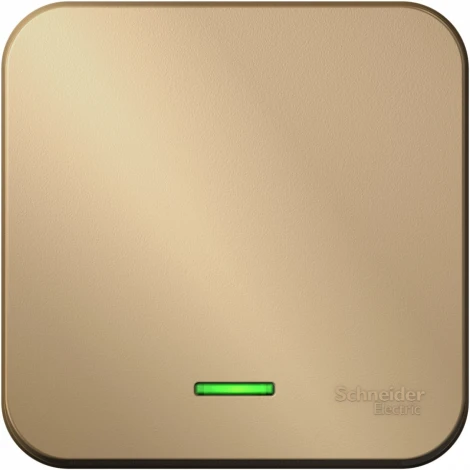 Выключатель накладной одноклавишный с подсветкой (титан) Systeme Electric Blanca BLNVA106114