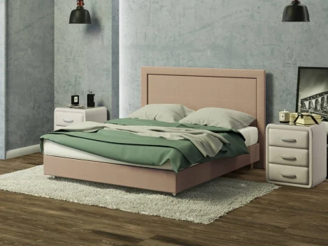 PROxSON Кровать London Boxspring Standart (Ткань: Рогожка Savana Camel (бежевый)) 80x200