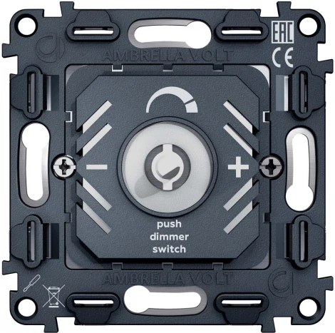 Механизм светорегулятора универсального поворотно-нажимного Ambrella Volt 25-600W/LED 5-300W QUANT VM136