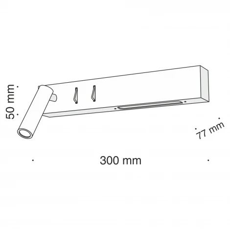 Настенный светильник для чтения (бра) Comodo 3000К 8Вт IP 20 LED Maytoni Technical C031WL-L8W3K (220V, выключатель)