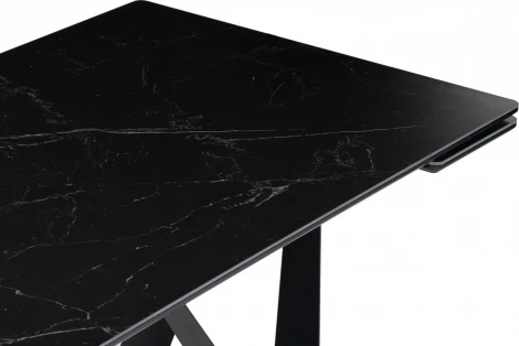 Керамический стол Марвин 160 (Марвин 160(220)х90х76 черный мрамор / черный) Notta арт.553568