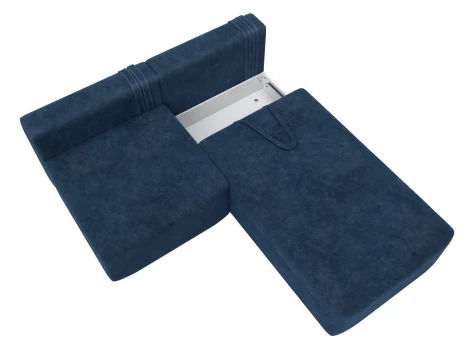 Диван угловой модульный Лига-060 НПБ угол универсальный (ЛДСП,Брус,Фанера/Пластик/Велюр/Синий) Лига Диванов 129510