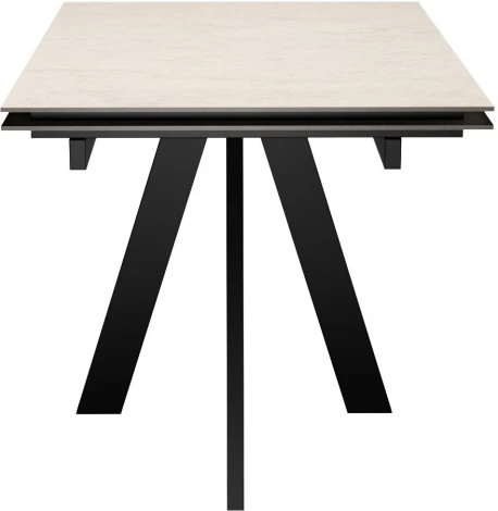 Стол DikLine DM140 Хромикс белый/опоры черные арт.00-00072818