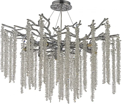 Подвесная люстра Dio D`arte Tavenna Nickel Tavenna H 1.5.76.100 N (220V, хрусталь, на тросе)